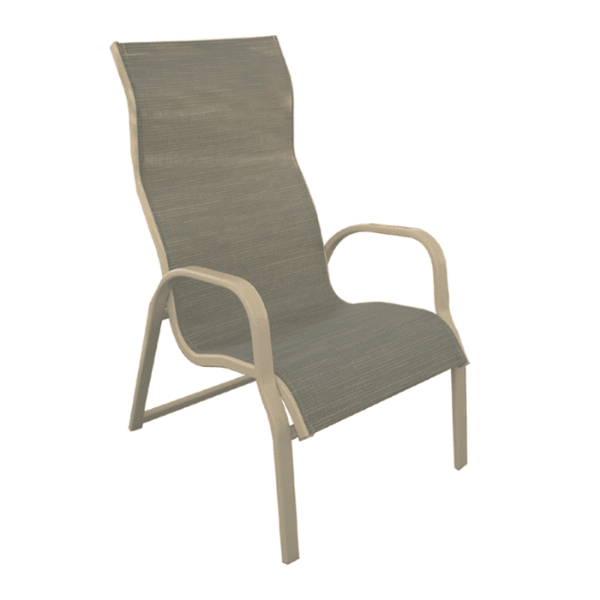 I-51 - Island Breeze High Back Sling Dining Poolside Chair - 16 lbs.