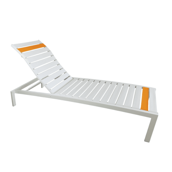MC-150EZ - Micamy EZ Vinyl Strap Chaise Lounge for Poolside Resorts - 25 lbs.