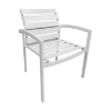 MC-50EZ - Micamy EZ Vinyl Strap Dining Patio Chair - White