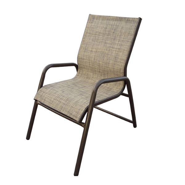 CK-50SL - Premium Classic Stackable Sling Poolside Dining Chair 