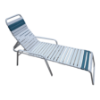 R-150 - Regal Vinyl Strap Poolside Chaise Lounge with Arms - 16" Seat Height