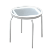 C-18A - Round Acrylic Classic Patio Side Table with Aluminum Frame