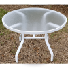 E-36A - Round Acrylic Eclipse Dining Table for Patios - Lifestyle