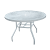 R-36A - Round Acrylic Regal Dining Patio Table with Aluminum Frame