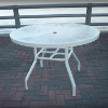R-36A - Round Acrylic Regal Dining Patio Table with Aluminum Frame - Lifestyle