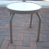 S-18A - Round Acrylic Sierra Side Patio Table with Aluminum Frame - Lifestyle