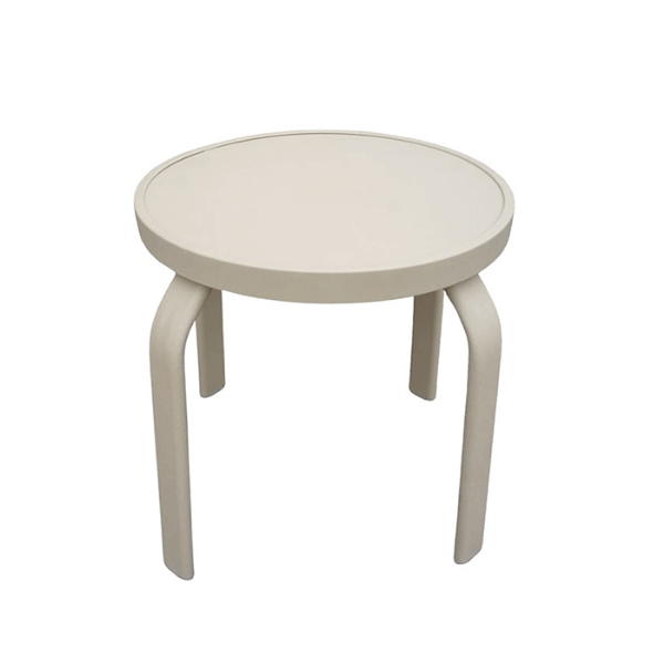 E-18PUNCH - Round Punched Aluminum Eclipse Side Table for Patios