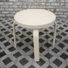 E-18PUNCH - Round Punched Aluminum Eclipse Side Table for Patios - Lifestyle2