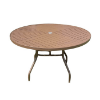 K-42Punch - Round Punched Aluminum Kingfisher Dining Patio Table with Aluminum Frame