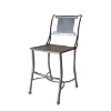 SC-77BH - Sheet Cast All-Aluminum Patio Armless Balcony Chair with Decorative Punched Back and Seat Options