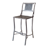 SC-77 - Sheet Cast All-Aluminum Patio Armless Barstool with Decorative Punched Back and Seat Options - Custom