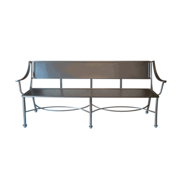 SC-355 - Sheet Cast All-Aluminum Patio Couch with Decorative Punched Back and Seat Options