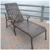 S-150C - Sierra Crossweave Vinyl Strap Chaise Lounge with Arms - 16" Seat Height - Lifestyle
