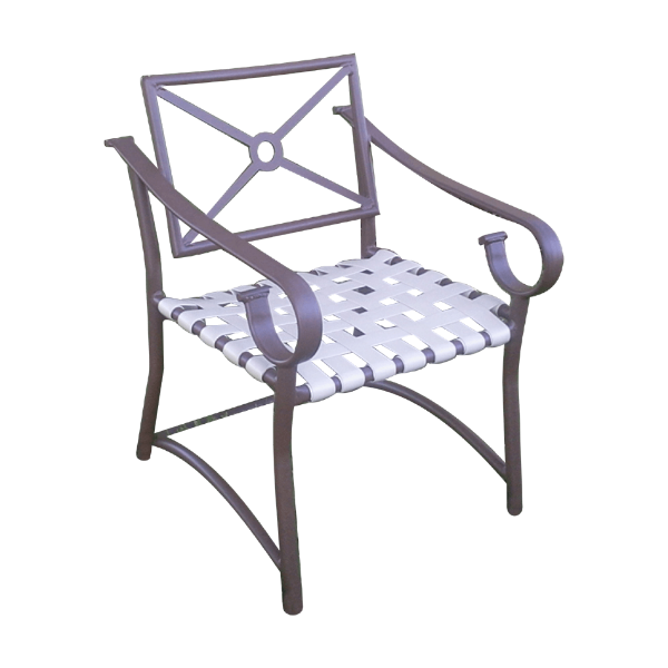 S-50CD - Sierra Crossweave Vinyl Strap Patio Dining Chair