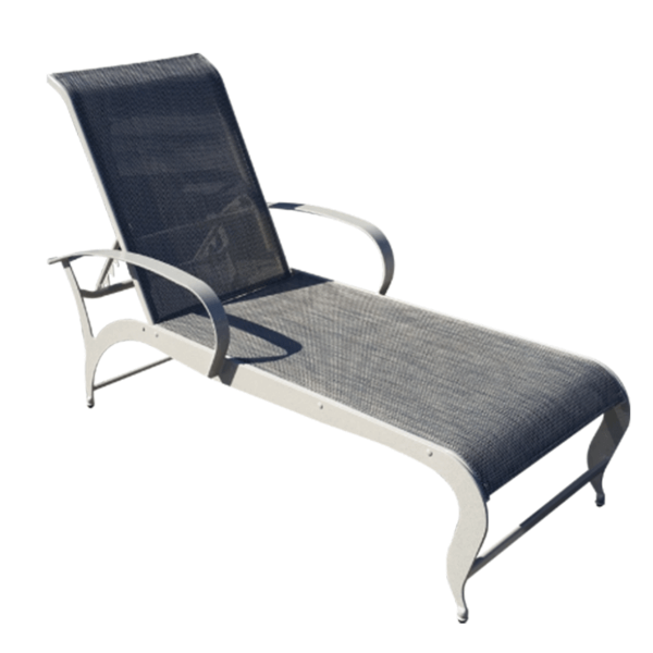 SK-150 - Siesta Key Sling Chaise Lounge with Solid Aluminum Frame
