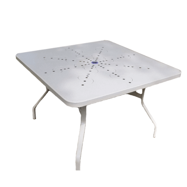 R-36SQPunch - Square Punched Aluminum Regal Dining Table for Patios