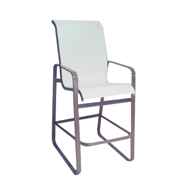 T-75SL - Tahiti Sling Sled Base Outdoor Patio Bar Chair - 10 lbs.