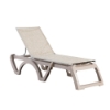 Jamaica Beach Sling Chaise Lounge, Plastic Resin Frame with Vinyl Coated Polyester Sling Fabric