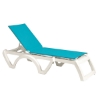 Jamaica Beach Sling Chaise Lounge, Plastic Resin Frame with Vinyl Coated Polyester Sling Fabric