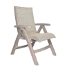 Belize Plastic Resin Sling Folding Deck Chair - Straw / French Taupe