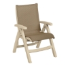 Belize Plastic Resin Sling Folding Deck Chair - French Taupe / Sandstone