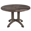 42" Round Atlanta Shiplap Decor Plastic Resin Table