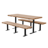 Picture of Park Scapes Recycled Plastic Picnic Table with Steel Frame - 5 Ft. or 6 Ft.