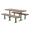 Picture of 8 Ft. Park Scapes Recycled Plastic Picnic Table with Steel Frame - 658 Lbs.