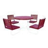 Picture of 46" Round Polyethylene Coated Expanded Metal Picnic Table