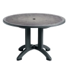 48" Round Aquaba Plastic Resin Dining Table - Zinc Top