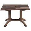48" x 32" Rectangle Atlanta Plastic Resin Patio Table - Shiplap
