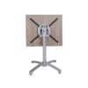 24" Melamine Top Dining Table with Pedestal Base - With Folding Base
