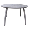 Sunset 48" Round Aluminum Patio Dining Table - Granite / Platinum Gray