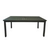 Sigma 69"x39" Rectangle Aluminum Slat Top Dining Table - Volcanic Black