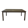 Sigma 69"x39" Rectangle Aluminum Slat Top Dining Table - Fusion Bronze