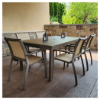	Sigma 69"x39" Rectangle Aluminum Slat Top Dining Table - Lifestyle2