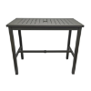 Sigma 51"x28" Rectangle Aluminum Slat Top Bar Height Table - Volcanic Black