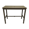 Sigma 51"x28" Rectangle Aluminum Slat Top Bar Height Table - Fusion Brown