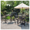 Sigma 51"x28" Rectangle Aluminum Slat Top Bar Height Table - Lifestyle