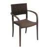 Java Stacking Commercial Plastic Resin Dining Chair - Bronze