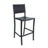 Java Stacking Commercial Plastic Resin Bar Chair - Charcoal