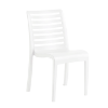 Astoria Stacking Plastic Resin Dining Armless Chair -  White