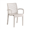 Astoria Stacking Plastic Resin Dining Arm Chair - Linen 