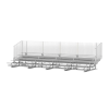 27 ft. 5 Row Aluminum Bleacher with Jiffy Mover, Guardrails, and Double Footboards