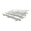 27 ft. 5 Row Portable Aluminum Bleacher with Jiffy Mover - No Guardrails and Double Footboards