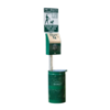 Dogipot Pet Stations with Sign Option and Header Pak Dispenser, Aluminum and Steel Pet Waste Station - Green