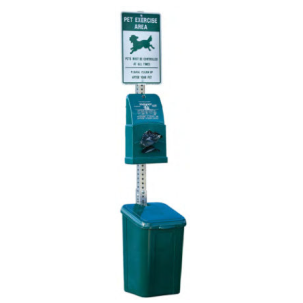 Dogipot Complete Poly Pet Waste Station with Steel Post