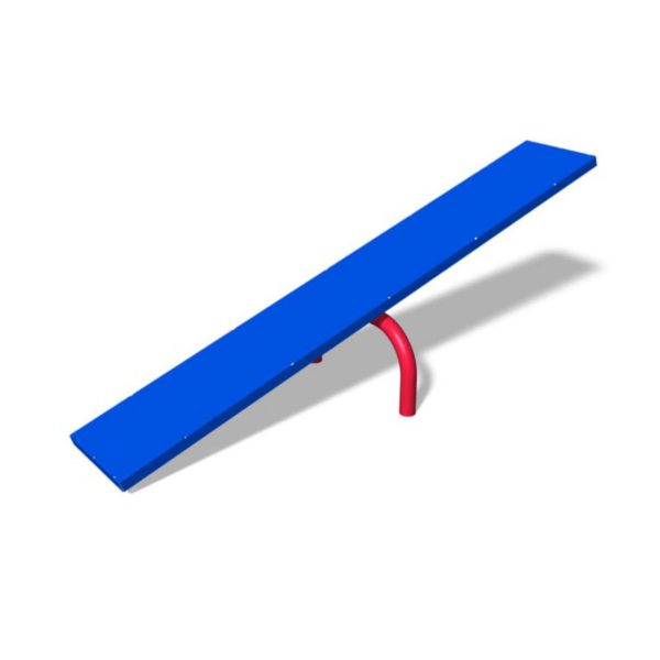 Teeter Totter Dog Park Agility Equipment - Red and Blue