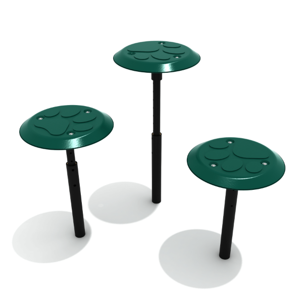 Dog Park Stepping Platform with Paw Print Design - Set of 3