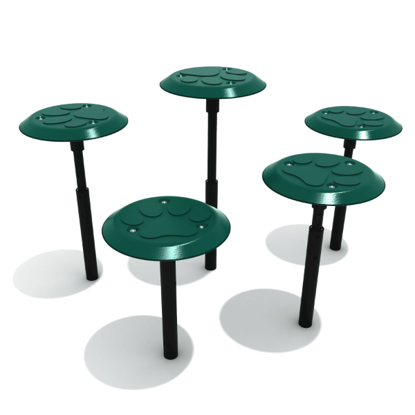 Dog Park Stepping Platform with Paw Print Design- Set of 5